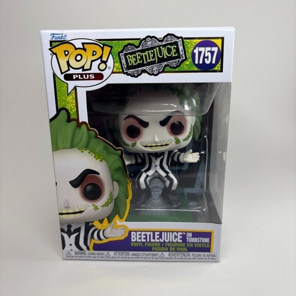 Funko Pop Plus Beetlejuice on‎ Tombstone 1757 Vinyl Figure New Boxed
